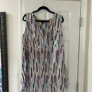 Blue and Pink Striped Dress Size 2